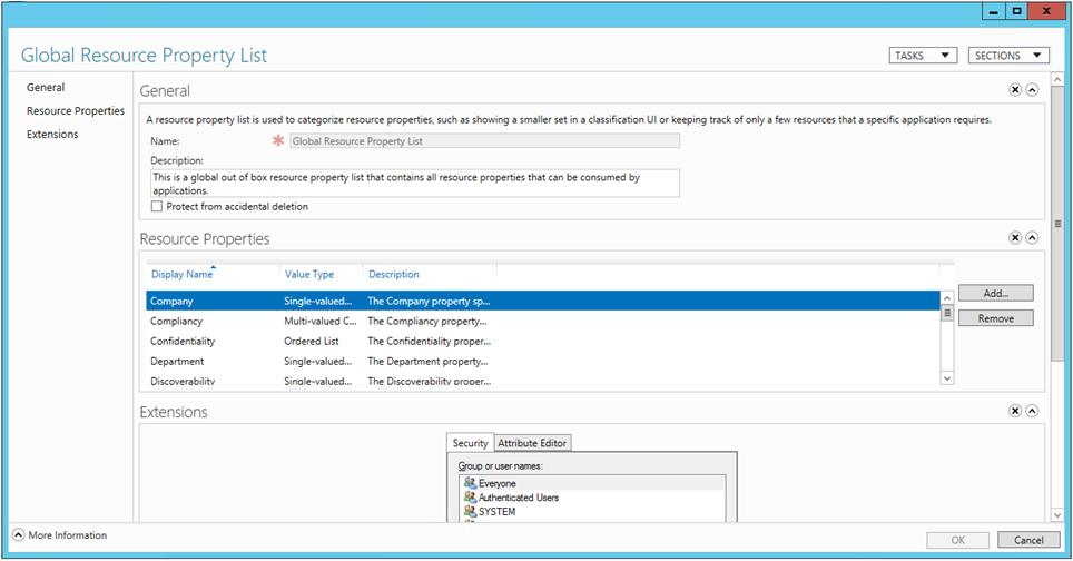 Global Resource Property List Unauthorized File Access